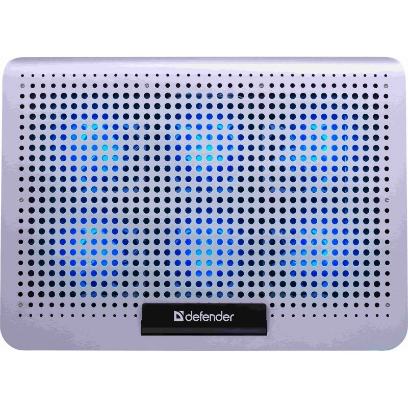 Base refrigeradora para portátil DEFENDER NS-520 para portátiles de 15,6 pulgadas, carcasa de metal, 6 ventiladores, 2x USB, iluminación