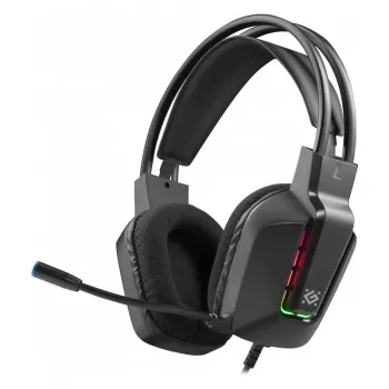 Auriculares gaming USB con cable DEFENDER GOTHIC RGB con micrófono, negros