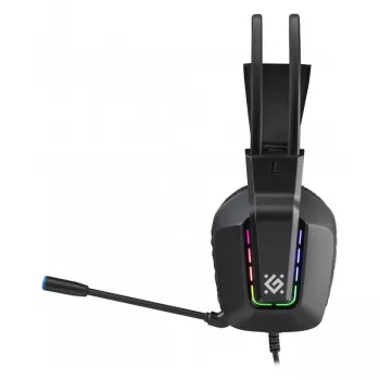 Auriculares gaming USB con cable DEFENDER GOTHIC RGB con micrófono, negros