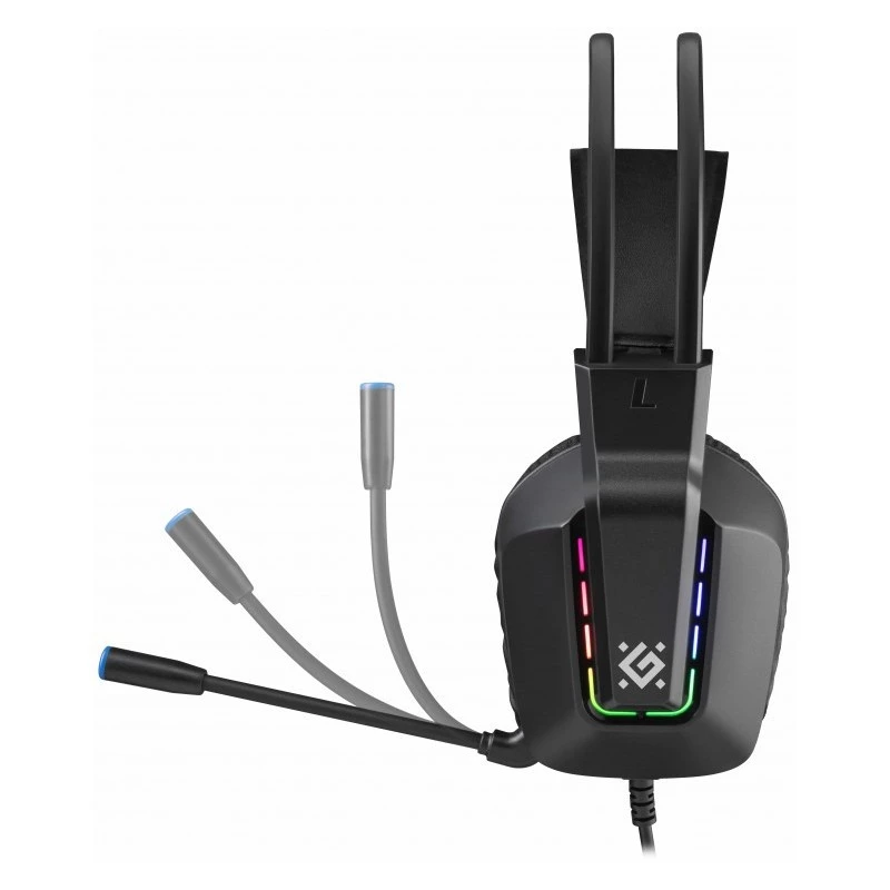 Auriculares gaming USB con cable DEFENDER GOTHIC RGB con micrófono, negros