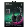Auriculares gaming USB con cable DEFENDER GOTHIC RGB con micrófono, negros