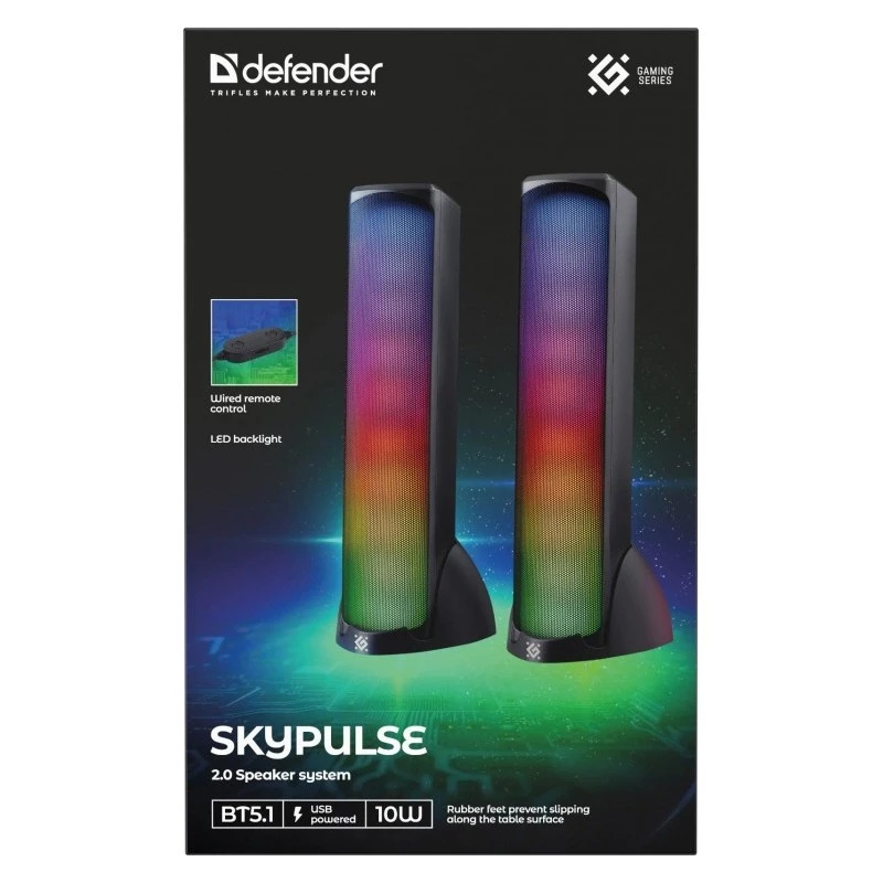 Defender Skypulse 2.0 Altavoces para PC, 60 W, Bluetooth, RGB