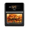 Freidora de aire GreenBlue GB950 1800W, 10 l de capacidad, 8 programas, panel táctil, temporizador, negra