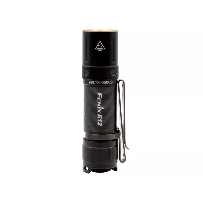 Linterna de mano Fenix E12 V2.0 negra LED aluminio IP68 50000h