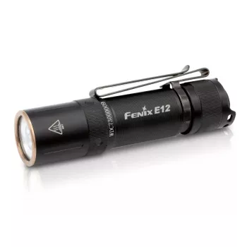 Linterna de mano Fenix E12 V2.0 negra LED aluminio IP68 50000h