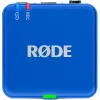 Micrófono Rode Wireless Go III azul — sistema lavalier inalámbrico compacto