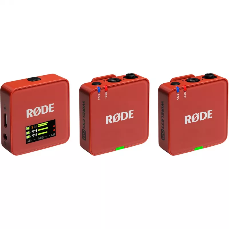 Sistema de micrófono inalámbrico Rode Wireless Go III marrón — transmisión inalámbrica 2,4 GHz, kit compacto de dos canales