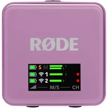 Micrófono lavalier inalámbrico Rode Wireless Go III lila 2,4 GHz diseño compacto