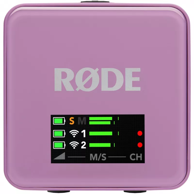 Micrófono lavalier inalámbrico Rode Wireless Go III lila 2,4 GHz diseño compacto