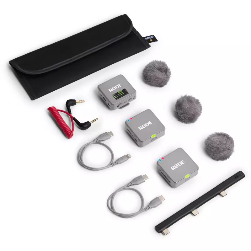 Micrófono inalámbrico Rode Wireless GO III gris — diseño compacto, batería integrada