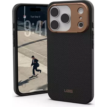 Funda MagSafe UAG Urban Armor Gear FIBR ARMR | Apple iPhone 17 Pro | Kevlar grafito/bronce | 114555113985 (114555113985)