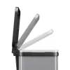 Cubo de basura rectangular de acero Hailo Öko duo Plus M 18 L, 2 compartimentos, plateado