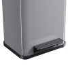 Cubo de basura rectangular de acero Hailo Öko duo Plus M 18 L, 2 compartimentos, plateado
