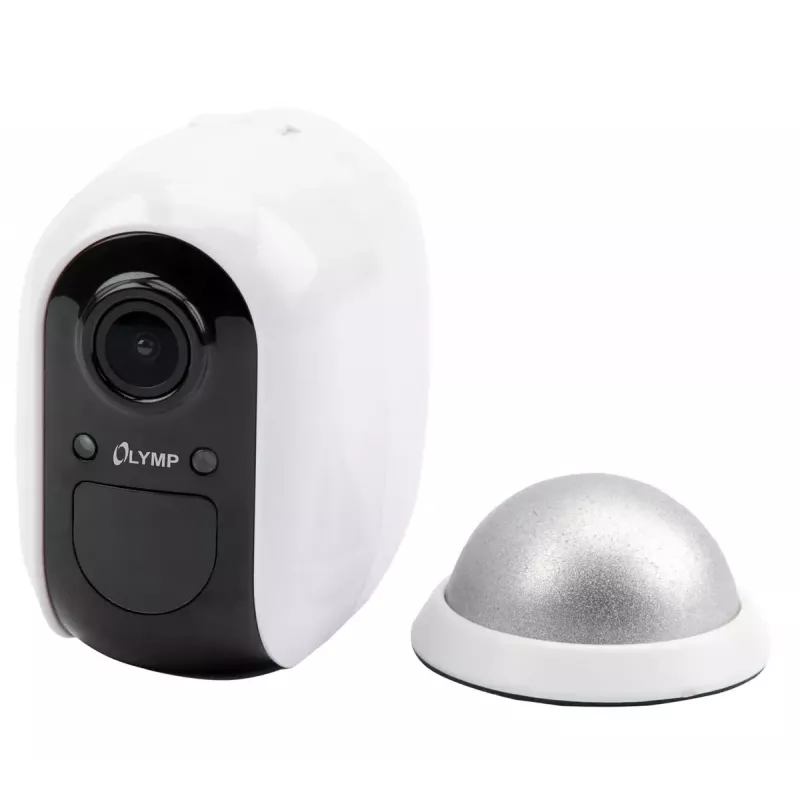 Cámara de vigilancia IP Olympia OC 1000 – interior y exterior, 1920x1080, campo de visión 120°, inalámbrica, montaje en pared, IP54
