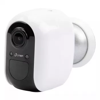 Cámara de vigilancia IP Olympia OC 1000 – interior y exterior, 1920x1080, campo de visión 120°, inalámbrica, montaje en pared, IP54