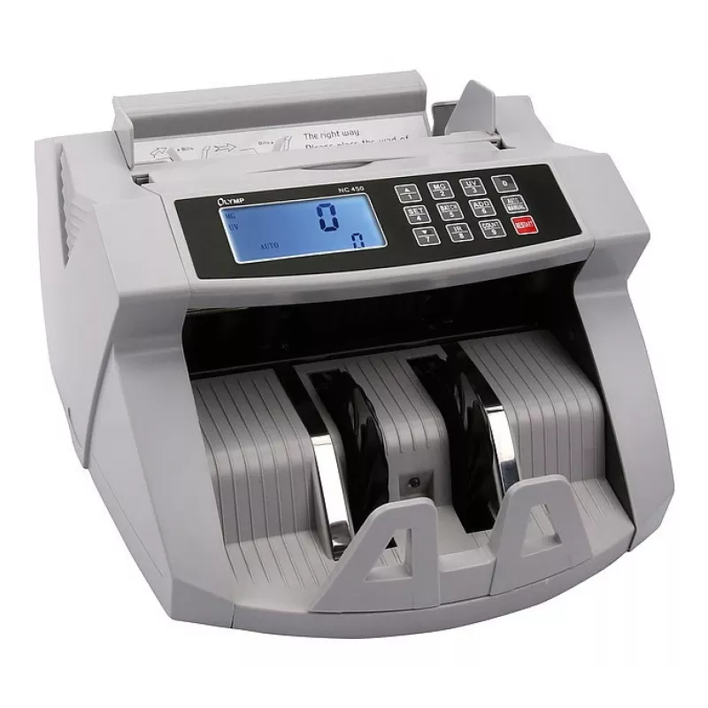 Máquina contadora de billetes Olympia NC 450 — 5,1 kg, LCD, 230 V, 75 W, 247×185×306 mm