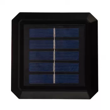 Luminaria solar LED para poste GreenBlue GB128 WW, 3200K blanco neutro, baldaquino, 100x100mm, negro