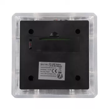 Luminaria solar LED para poste GreenBlue GB128 WW, 3200K blanco neutro, baldaquino, 100x100mm, negro