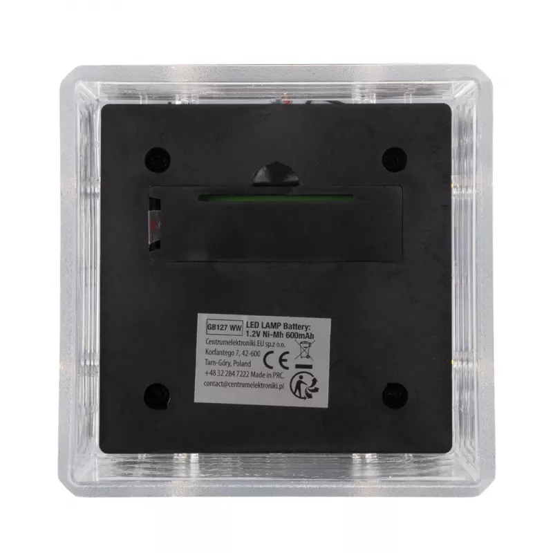 Luminaria solar LED para poste GreenBlue GB128 WW, 3200K blanco neutro, baldaquino, 100x100mm, negro
