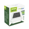 Luminaria solar LED para poste GreenBlue GB128 WW, 3200K blanco neutro, baldaquino, 100x100mm, negro