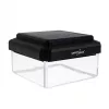 Luminaria solar LED para poste GreenBlue GB128 WW, 3200K blanco neutro, baldaquino, 100x100mm, negro