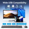 Ratón USB óptico negro Vention