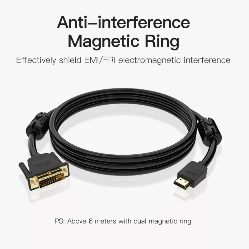 Cable HDMI a DVI 5M/SCHWARZ Abfbj Vention