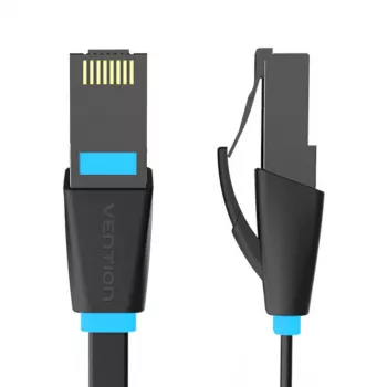 Cable de red plano UTP CAT6 Vention IBJBF RJ45 Ethernet 1000 Mbit/s 1 m negro