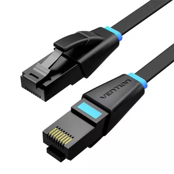 Cable de red plano UTP CAT6 Vention IBJBF RJ45 Ethernet 1000 Mbit/s 1 m negro