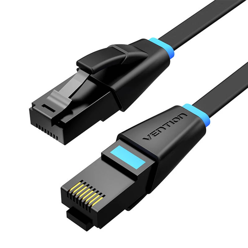 Cable de red plano UTP CAT6 Vention IBJBF RJ45 Ethernet 1000 Mbit/s 1 m negro