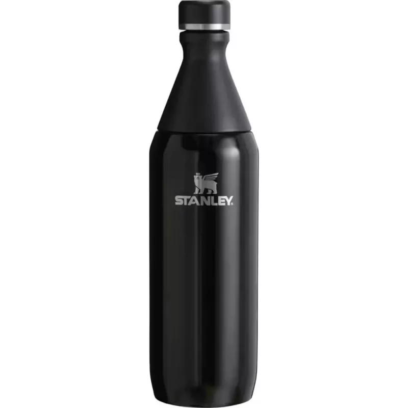 Stanley All Day Slim Botella térmica 0,6 L, acero inoxidable, negro, 10-12069-024