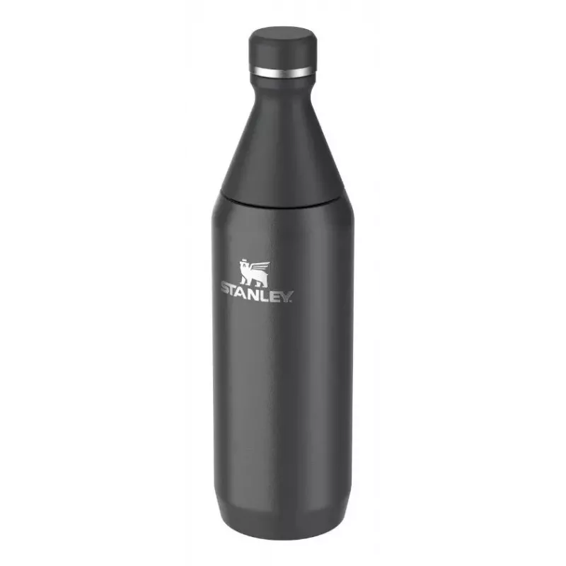 Stanley All Day Slim Botella térmica 0,6 L, acero inoxidable, negro, 10-12069-024