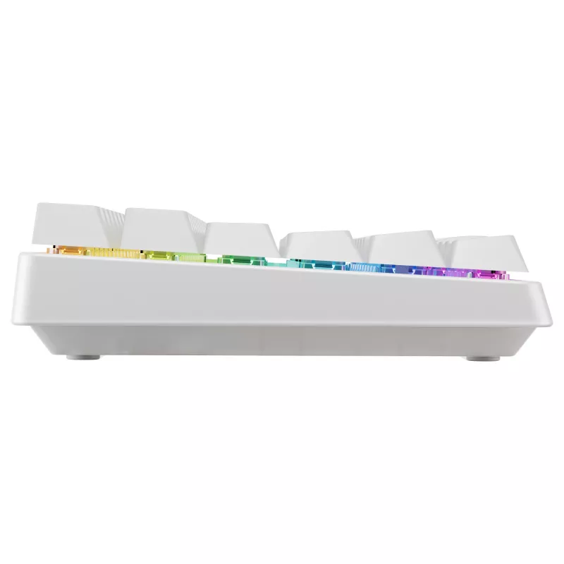 Teclado inalámbrico mecánico compacto Cherry XTRFY K33 75% QWERTZ alemán blanco USB + RF + Bluetooth RGB