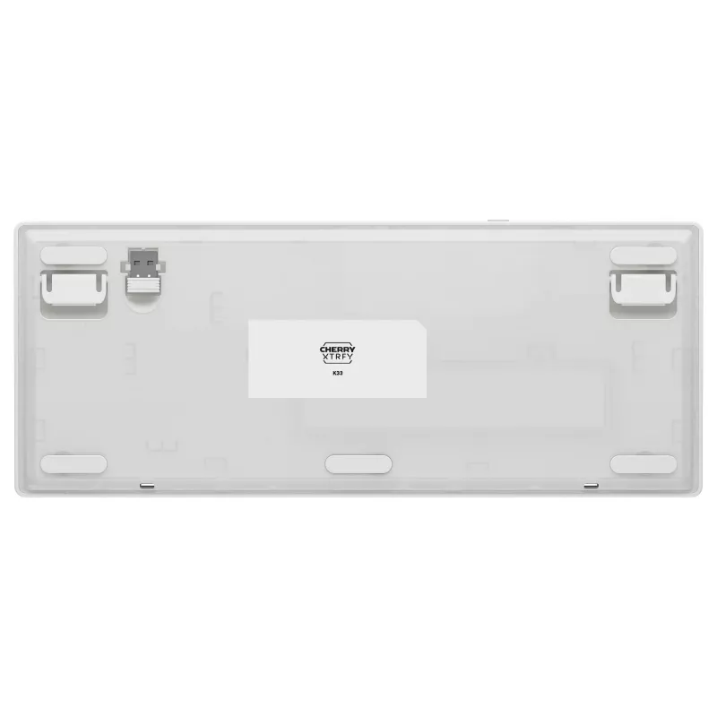 Teclado inalámbrico mecánico compacto Cherry XTRFY K33 75% QWERTZ alemán blanco USB + RF + Bluetooth RGB