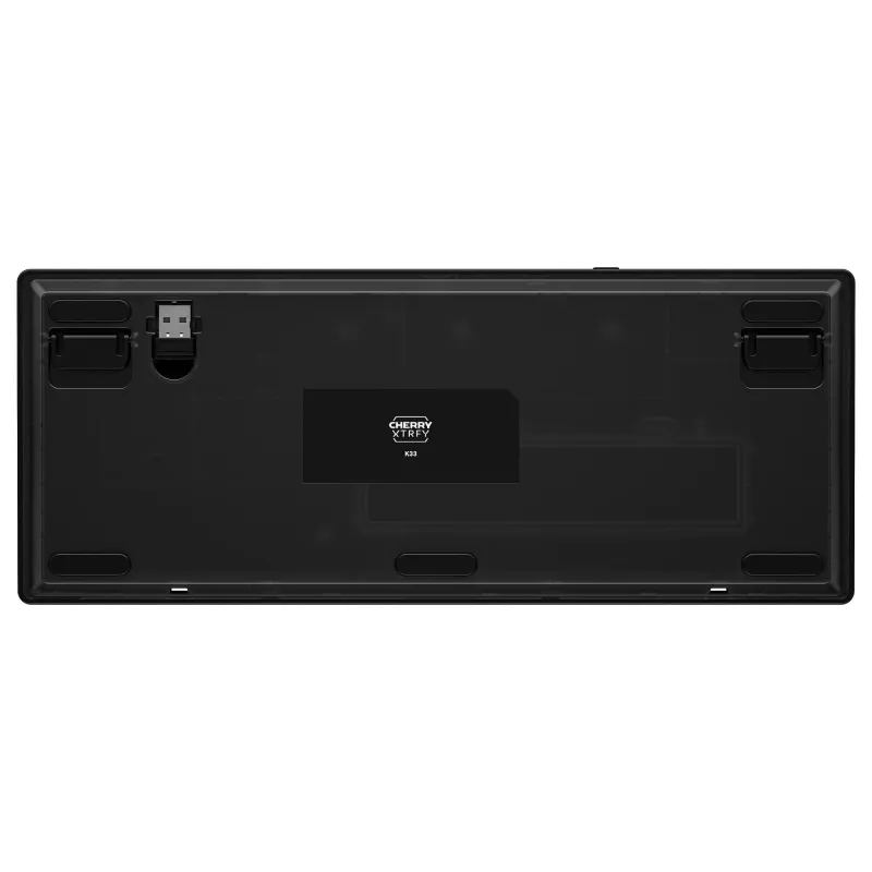 Teclado gaming inalámbrico Cherry XTRFY K33 Compact 75 % QWERTZ alemán USB + RF + Bluetooth RGB negro