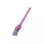 LogiLink PrimeLine - cable de parcheo - RJ-45 (M) a RJ-45 (M) - 1 m - SFTP, PiMF - CAT 6a - libre de halógenos - rosa