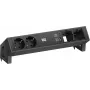 Módulo de alimentación Bachmann DESK2 con 2x tomas CEE7/3, 2x conexiones de ordenador, 2x cargador USB 22W, negro, 0,2m GST