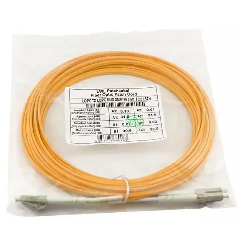 Cable dúplex de fibra óptica BlueOptics CAB-MMF50-LC-LC-3-BO OM2 multimodo LC a LC 3 m naranja