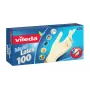 Guantes de látex desechables VILEDA Multi Latex 100, beige, talla S/M, 100 uds.