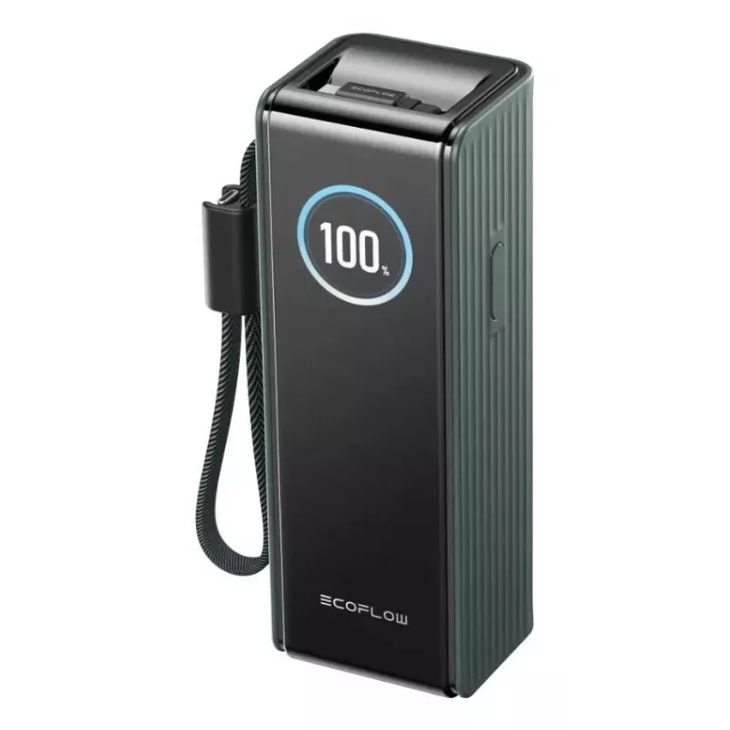 Batería externa EcoFlow RAPID 25000 mAh verde — 170 W de potencia total, 2× USB-C, 1× USB-A