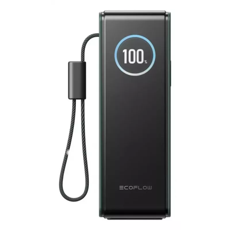 Batería externa EcoFlow RAPID 25000 mAh verde — 170 W de potencia total, 2× USB-C, 1× USB-A