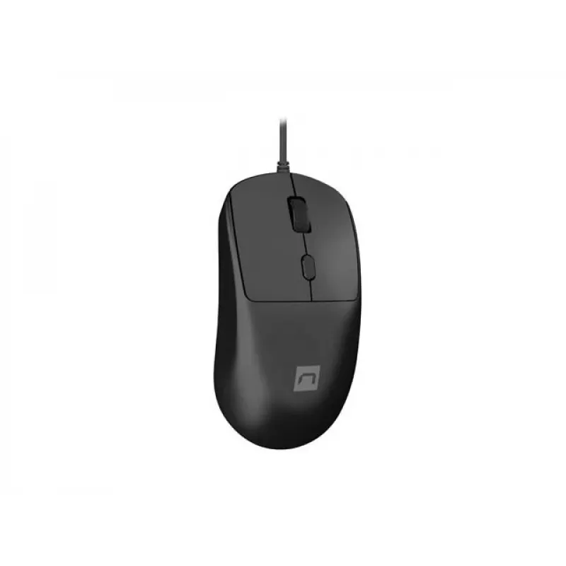 Ratón láser con cable NATEC Hawk 2, negro, hasta 2400 DPI