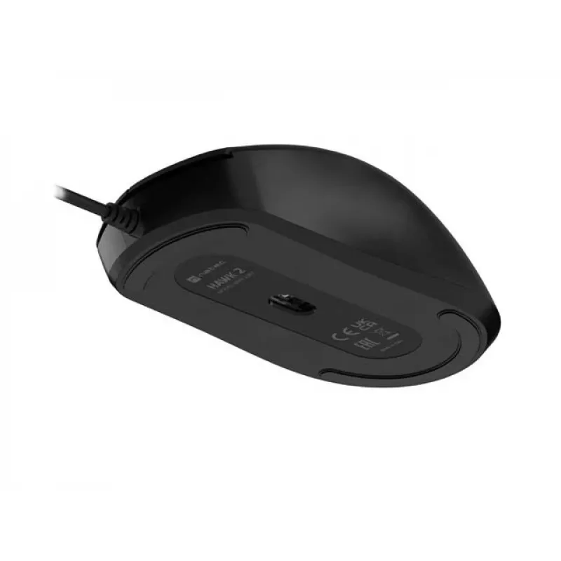 Ratón láser con cable NATEC Hawk 2, negro, hasta 2400 DPI