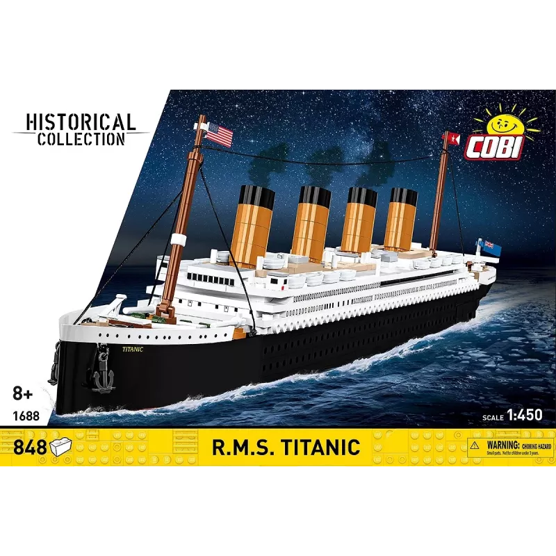 Set de construcción Cobi R.M.S. Titanic, 848 piezas, modelo de barco coleccionable