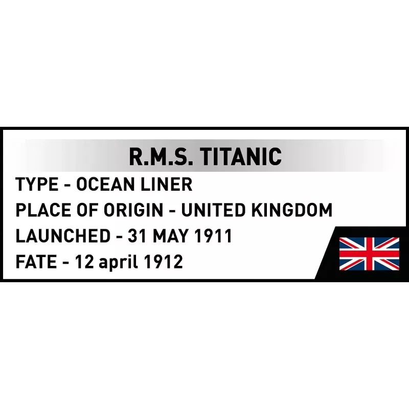 Set de construcción Cobi R.M.S. Titanic, 848 piezas, modelo de barco coleccionable