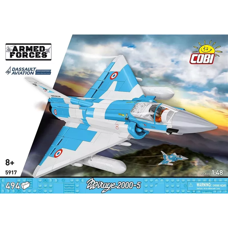Set de construcción Cobi Mirage 2000-5F, serie Armed Forces, 495 piezas, escala 1:48