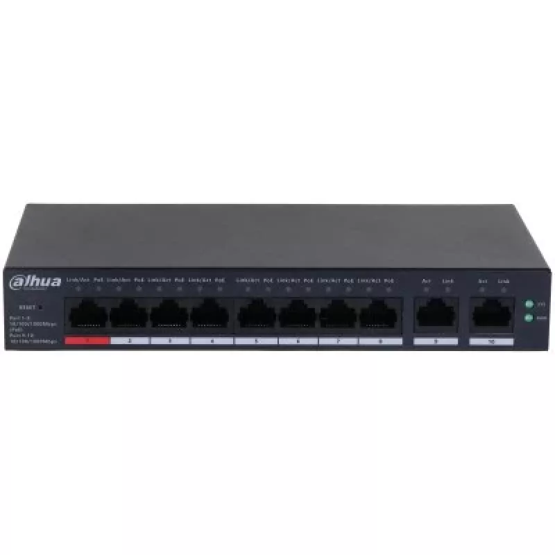 Switch DAHUA CS4010-8GT-110 PoE 10 puertos, 8 puertos PoE