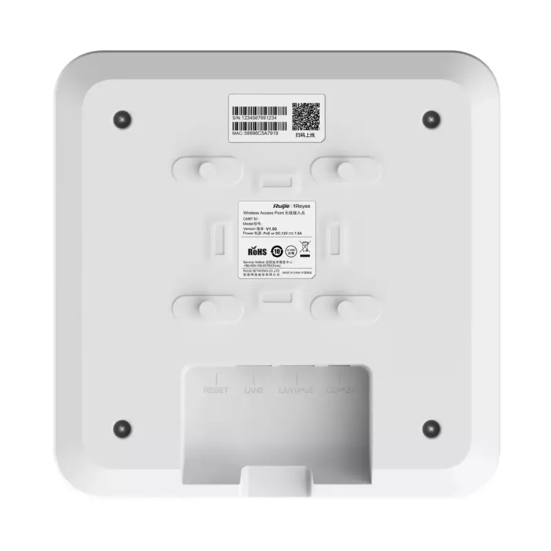 Ruijie Networks RG-RAP2200(F) Punto de acceso WLAN 1267 Mbit/s Blanco Power over Ethernet (PoE)