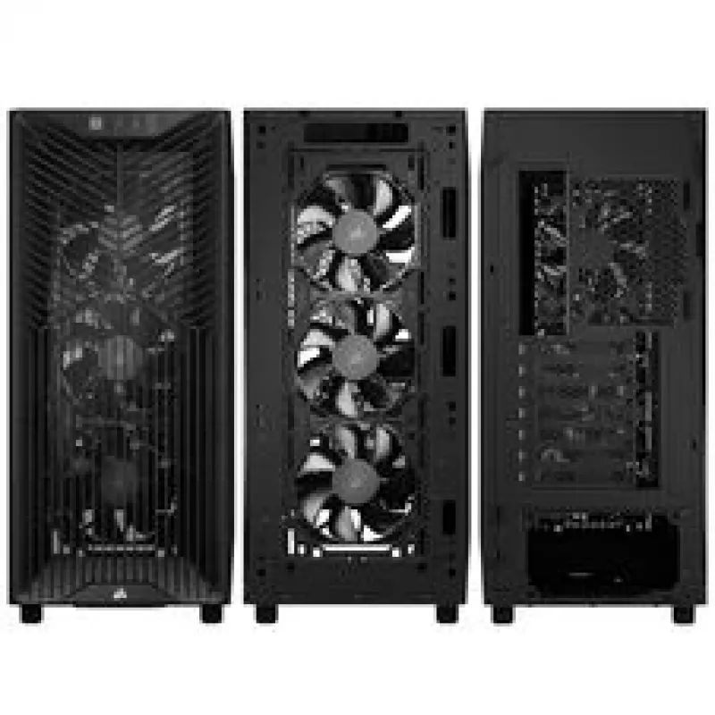 Caja para PC Corsair 3200D RS, torre Midi, ATX, cristal templado - gris