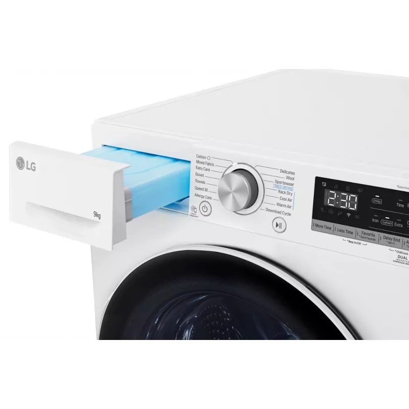 LG RH90V9AV4N, bomba de calor, 9 kg, profundidad 66 cm - secadora
